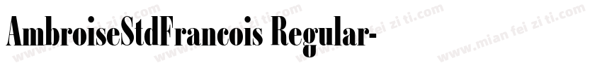 AmbroiseStdFrancois Regular字体转换